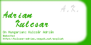 adrian kulcsar business card